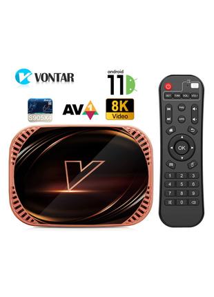 Vontar X4 4/64GB AndroidTV S905X4 AV1 смарт тв-приставка tv box: цена 2725  грн - купить Dvd, blu-ray, медиаплееры на ИЗИ