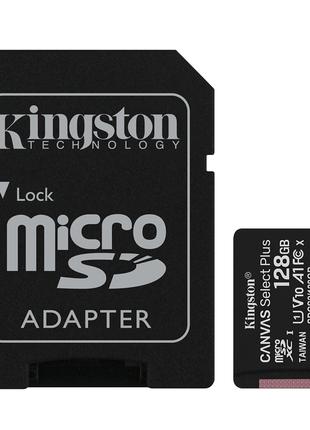 Карта памяти 128Gb Kingston microSDXC + SD Canvas Select Plus ...