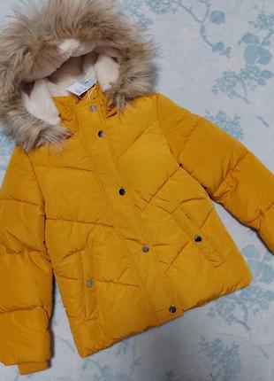 Тёплая зимняя куртка- парка primark, размер 128.