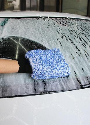 Варежка рукавица для мойки автомобиля перчатка полировка авто