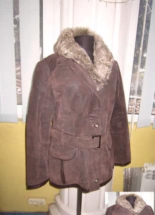 Женская кожаная куртка с поясом DESIGNER S. Дания. 52р. Лот 74