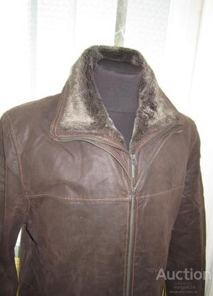 Велика чоловіча шкіряна куртка C. COMBERTI. Італія. 64р. Лот 748