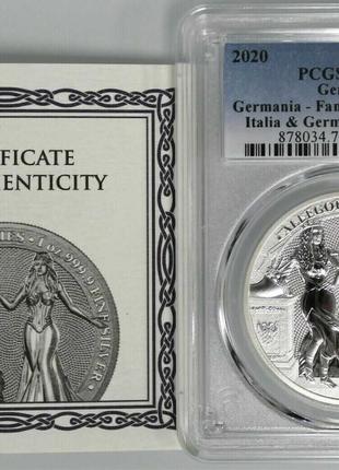 1-2 oz Серебряная монета Germania Mint Allegories - Italia & G...
