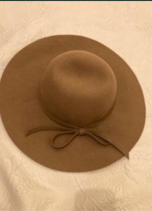 Шляпа шерсть бежевая reserved s 54-55 см женская
