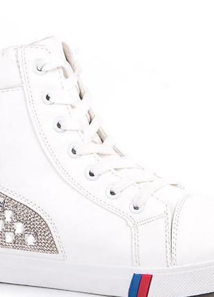 Женские белые ботинки высокие кеды 39 40 41