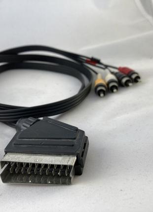 Кабель SCART to 4 RCA, 125 см.