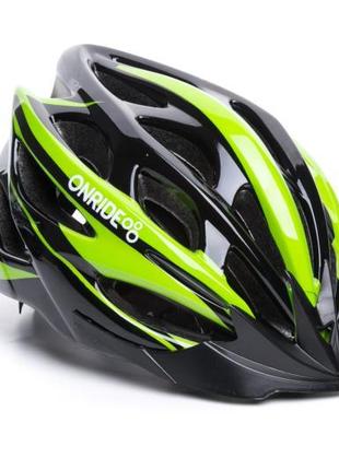 Шолом велосипедний ONRIDE Mount чорний/зелений