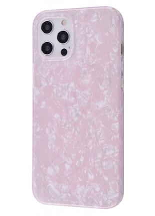 Чехол для Apple Iphone 12 Pro Max розовый весь в блестках