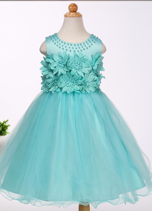Разные цвета р. 90-150 детское нарядное пышное платье для дево...