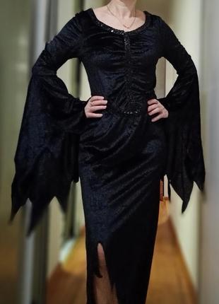 Чёрное маскарадное платье малефисента,ведьма,вампирши