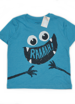 Голубая футболка primark на мальчика 3-4 года