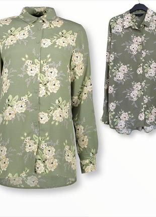 Стильная рубашка в цветы из натуральной ткани new look