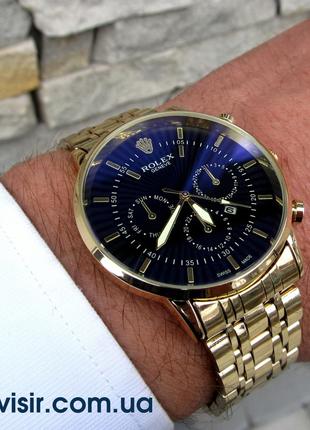 Суперкруті чоловічі кварцові годинники Rolex золотий колір Чол...
