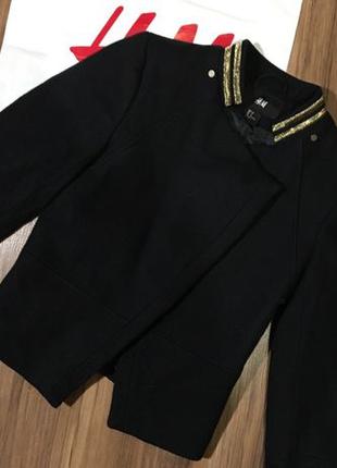 H&M 34/xs косуха/бушлат женский шерстяной Zara пиджак