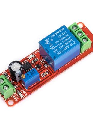 Модуль регулируемого реле времени 0...10с NE555 12V