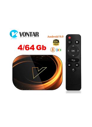 Vontar X3 4/64GB S905X3 смарт тв приставка tv box HK1H96A95X96X8