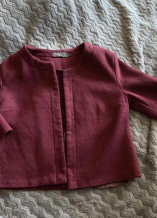 Бордовий костюм трійка: шорти,спідниця,піджак