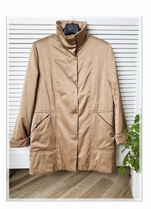 Стильная оверсайз куртка пальто бронзового цвета gerry weber м...