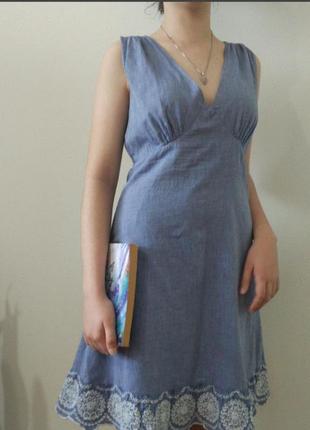 Сукня плаття сарафан  платье летнее джинс p.36-40