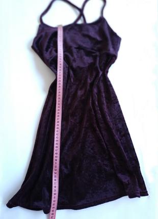 Велюровое платье new look бордовое темно фиолетовое