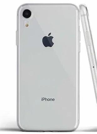 Силиконовый прозрачный чехол на iPhone/Айфон