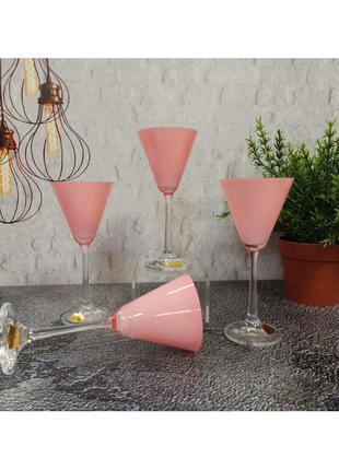 Набор бокалов для котейлей Pralines Espresso 90 мл розовые 4штуки