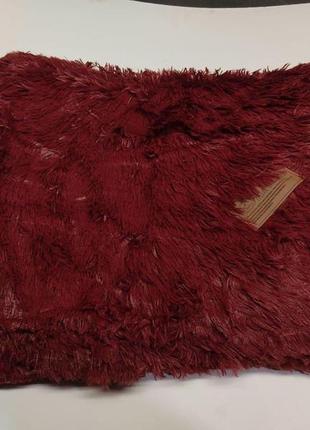 Плед из искусственного меха   травка цвет бордовый бренд coloco