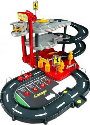 Игровой набор Bburago Гараж Ferrari (3 уровня, 2 машинки 1:43)...