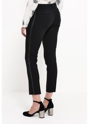 Черные брюки Sisley с лампасами размеры S L