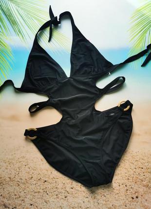 Чёрный монокини чашка д, d, shiwi beachwear купальник монокіні