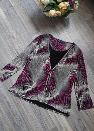 Красива жіноча блуза гофре блузка блузочка розмір 48 /50/52