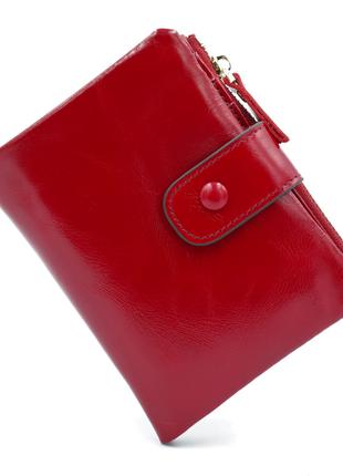 Женский кожаный кошелек Cossni тёмно-красный 12 х 9,5 х 3 см (...