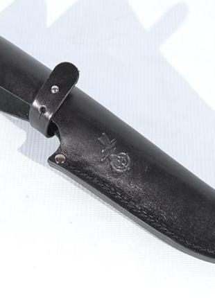 Чехол для ножа №7 кожаный черный 5*16 см