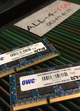 Оперативна пам`ять DDR3 4GB OWC SO-DIMM PC3 8500S 1066mHz Inte...