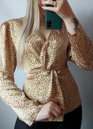 Распродажа леопардовая блузка блуза леопардовый принт river is...