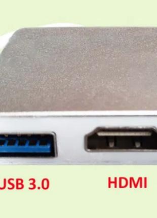 Переходник Multiport Adapter USB 3.1 Type-C to HDMI/USB 3.0/US...
