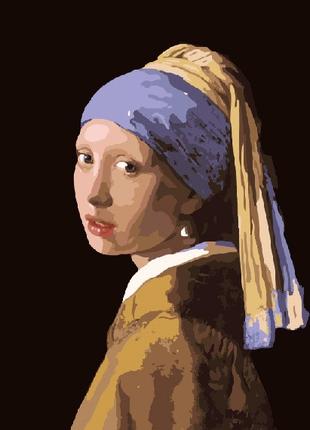 Картина по номерам Девушка с жемчужной серёжкой. Ян Вермеер 50...