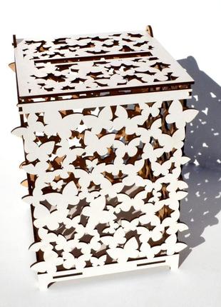 Свадебная коробка для денег бабочки деревянный сундук копилка ...