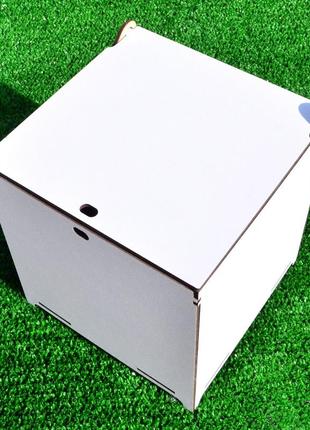 Белая коробка (в разобранном виде) лдвп 16х16х16см деревянная ...