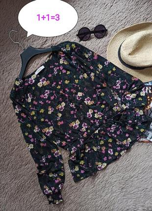 Шикарная блузка в цветочный принт/блуза/кофточка