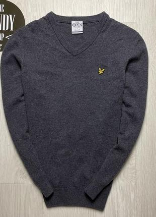 Мужской шерстяной свитер lyle scott, размер по факту м