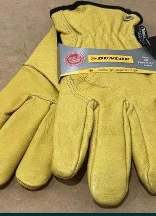 Dunlop кожаные, новые перчатки,для водителей и строителей