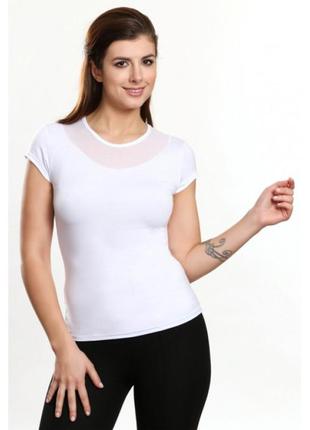 Базовая белого цвета футболка на женщину violana - виолана  paris