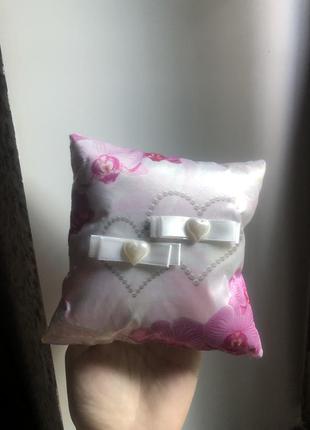 Подушка для колец орхидея розовая фотопечать подушечка для кол...