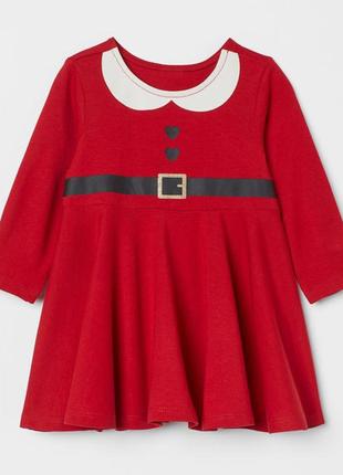 Детское трикотажное платье санта h&m для девочки 57912