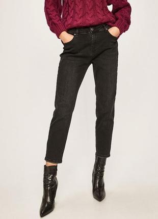 Чёрные джинсы mom, размер l