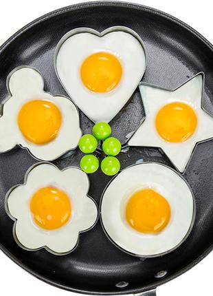 Формы для яиц и жарки блинчиков - в наборе 5шт. разных форм