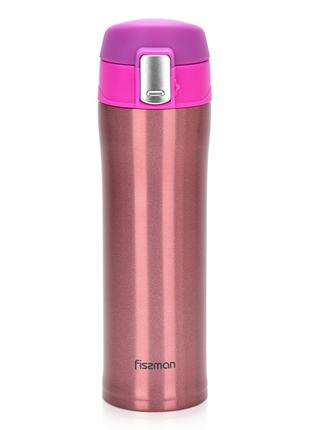 Термос-кружка Fissman 450 мл розовый (9626)