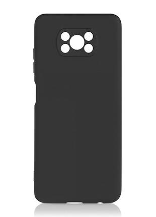 Тонкий матовый чехол для Xiaomi Poco x3 черный