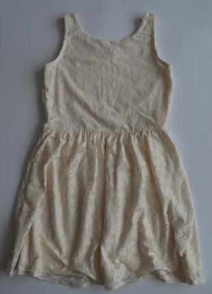 Молочное платье f&f 11-12лет